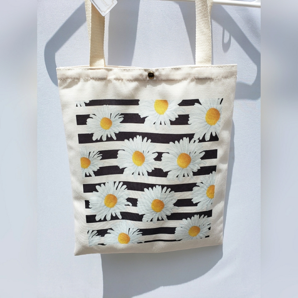 Princess Floral Daisy's Canvas Tote Bag New With Tags